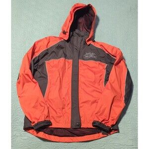 Harley-Davidson Rain Suit Wing Graphic Jacket Pants NWT SZ S Orange Black W/Bag